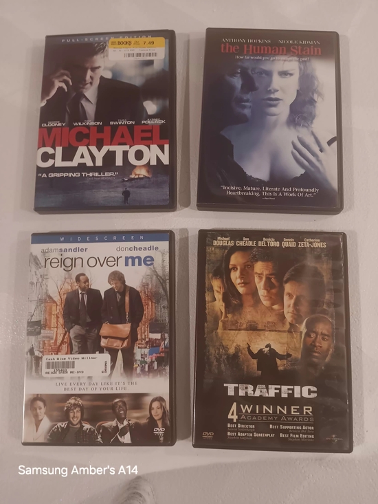Other - Boxed DVD Lot: Michael Clayton, The Human Stain, Reign Over Me, Traffic